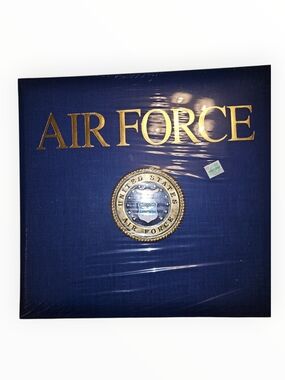 K and Co Air Force 12 x 12 Scrapbook with Medallion and Gold Lettering NIP